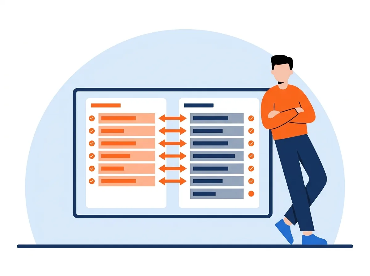 Illustration for Supplier-wise credit matching: The inward supply register is matched supplier by supplier to the