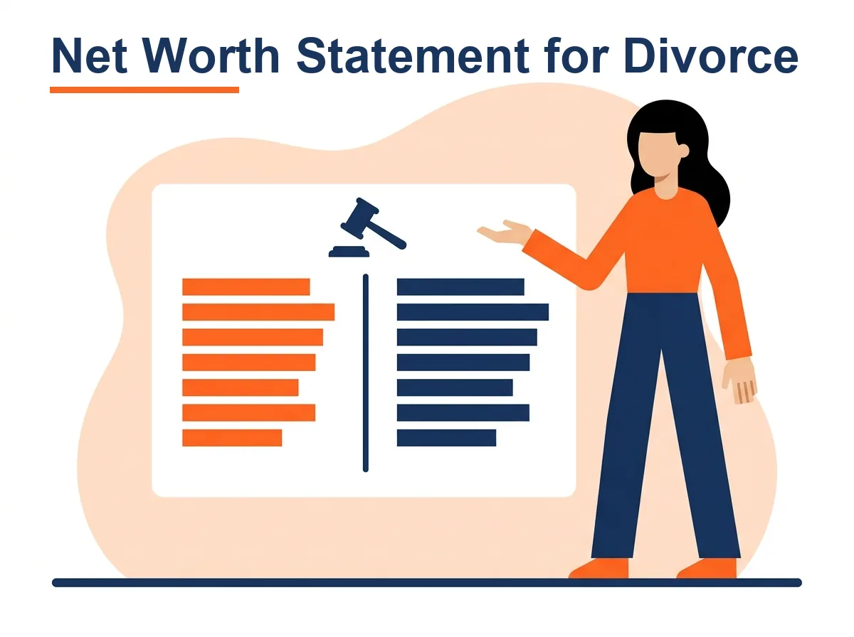 Assets and liabilities scheduled on evidence to support a disclosure affidavit, with the basis of each value shown