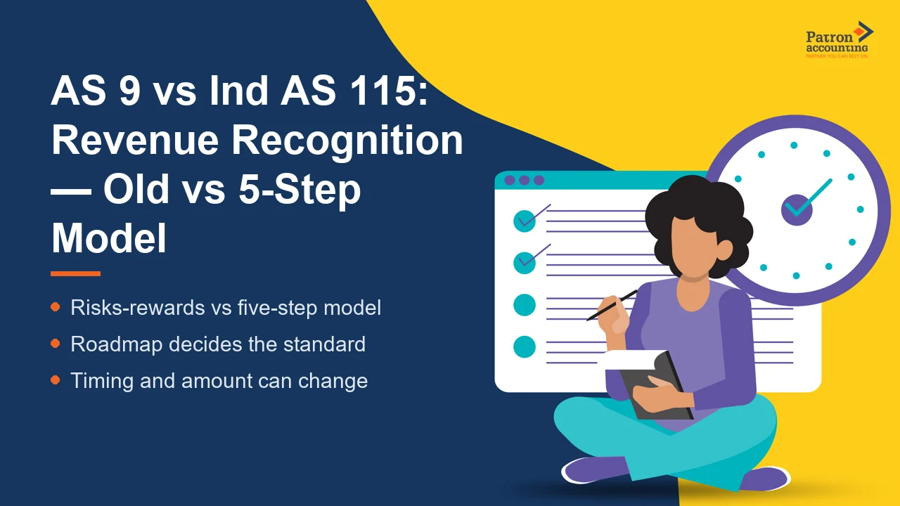 AS 9 vs Ind AS 115: Revenue Recognition — Old vs 5-Step Model - Featured Image