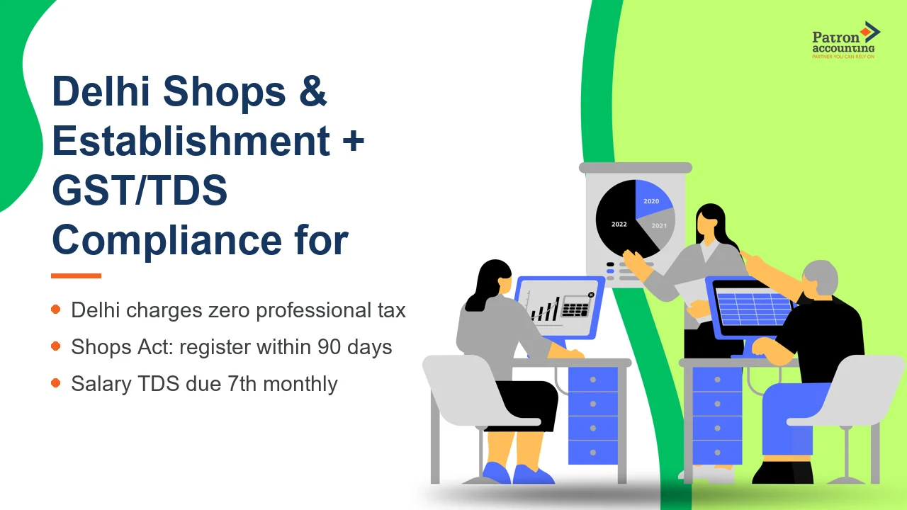 Delhi Shops & Establishment + GST/TDS Compliance for Employers (No PT) - Featured Image
