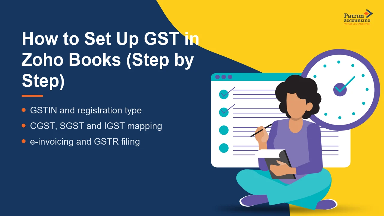 How to Set Up GST in Zoho Books (Step by Step) - Featured Image