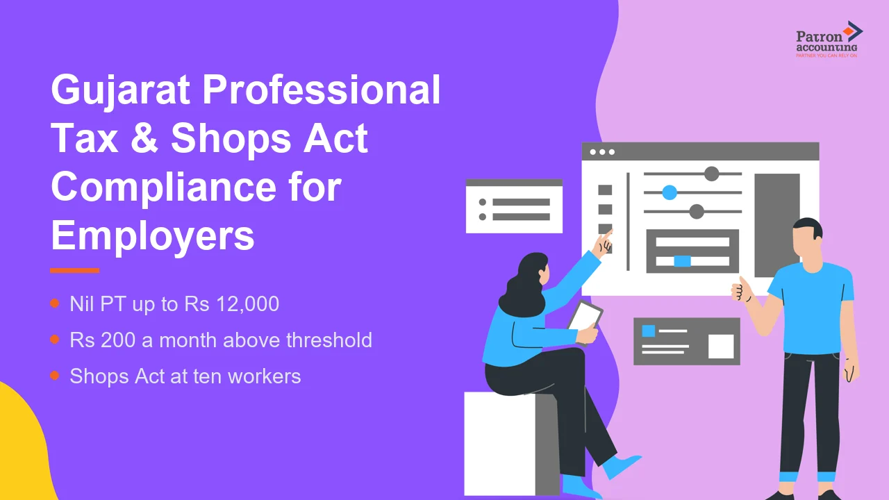 Gujarat Professional Tax & Shops Act Compliance for Employers - Featured Image