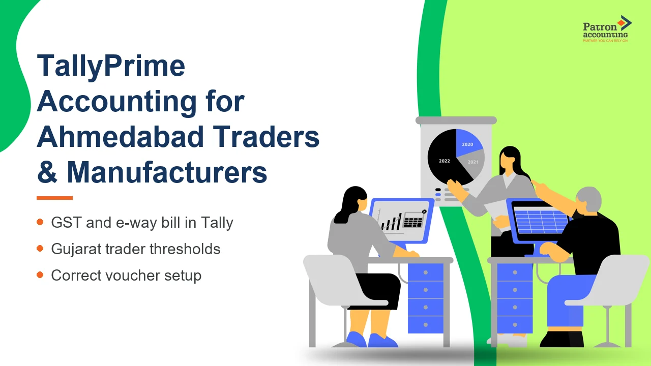 TallyPrime Accounting for Ahmedabad Traders & Manufacturers (GST/e-Way Bill) - Featured Image