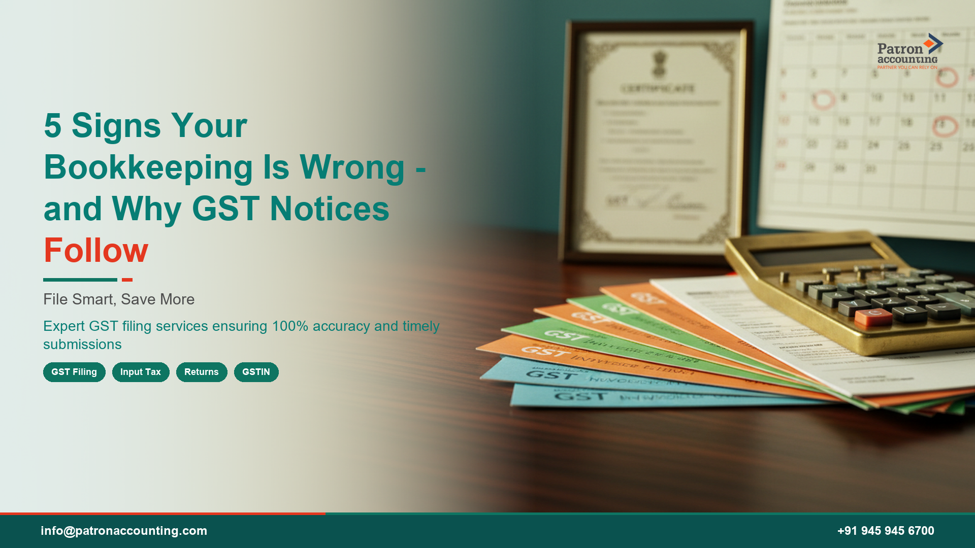 5 Signs Your Bookkeeping Is Wrong - and Why GST Notices Follow