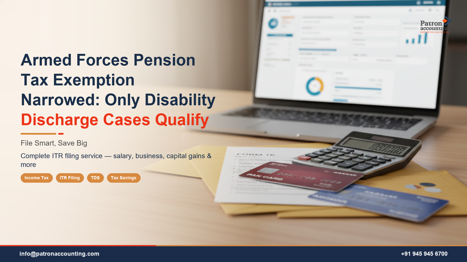 Armed Forces Pension Tax Exemption Narrowed: Only Disability Discharge Cases Qualify