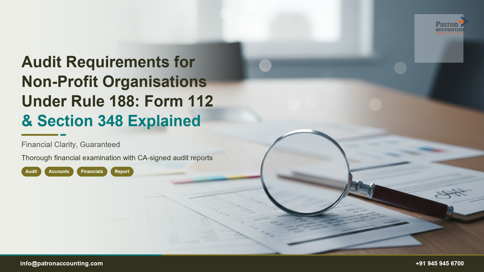 Audit Requirements for Non-Profit Organisations Under Rule 188: Form 112 & Section 348 Explained