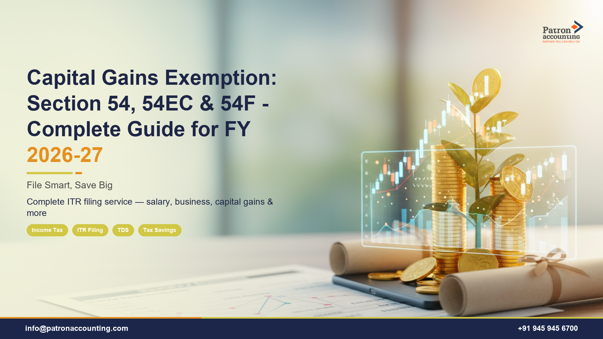 Capital Gains Exemption: Section 54, 54EC & 54F - Complete Guide for FY 2026-27