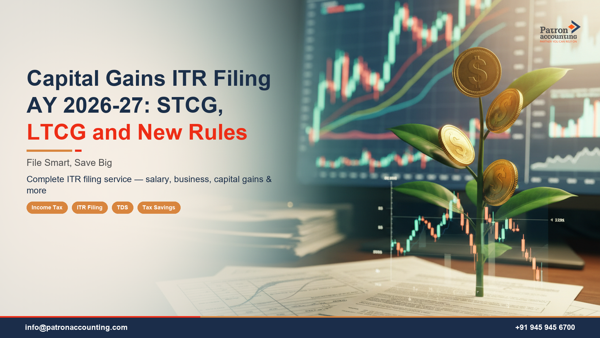 Capital Gains ITR Filing AY 2026-27: STCG, LTCG and New Rules