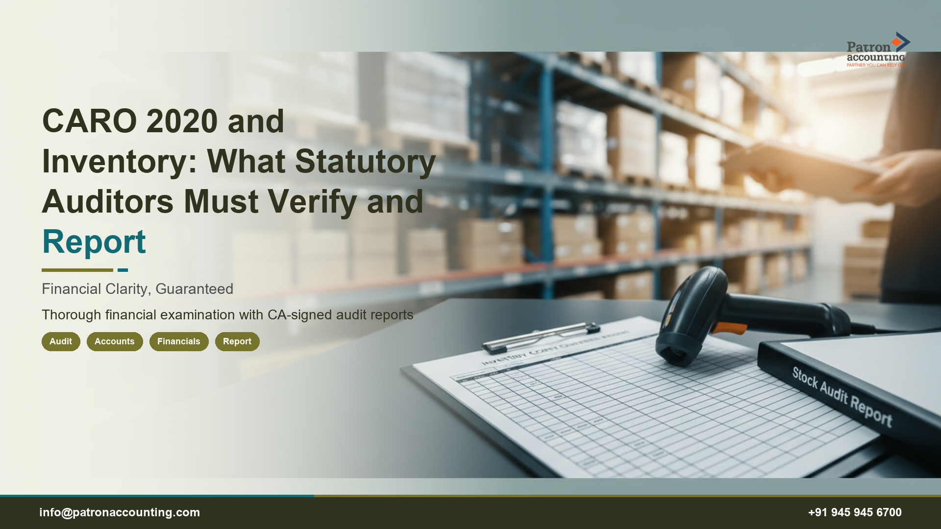 CARO 2020 and Inventory: What Statutory Auditors Must Verify and Report