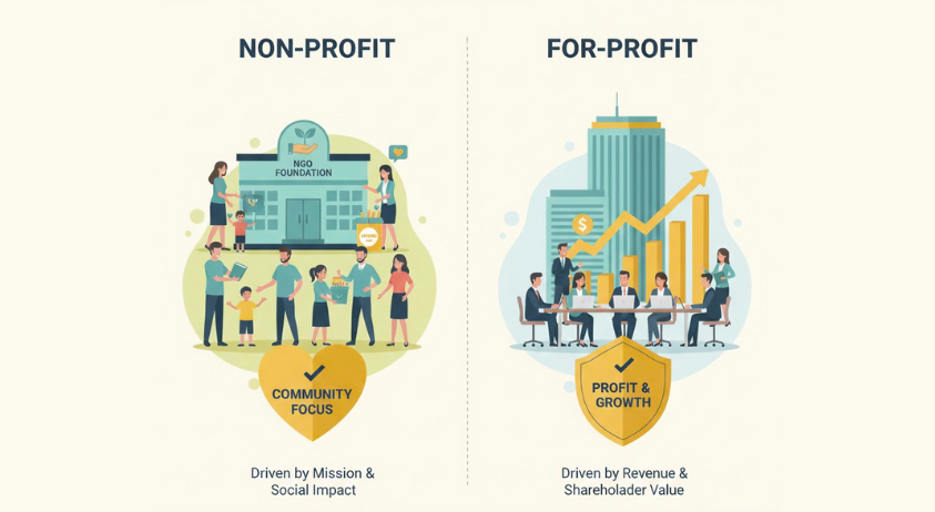 Choosing the Right Business Form in India: Non-Profit vs. For-Profit Structures