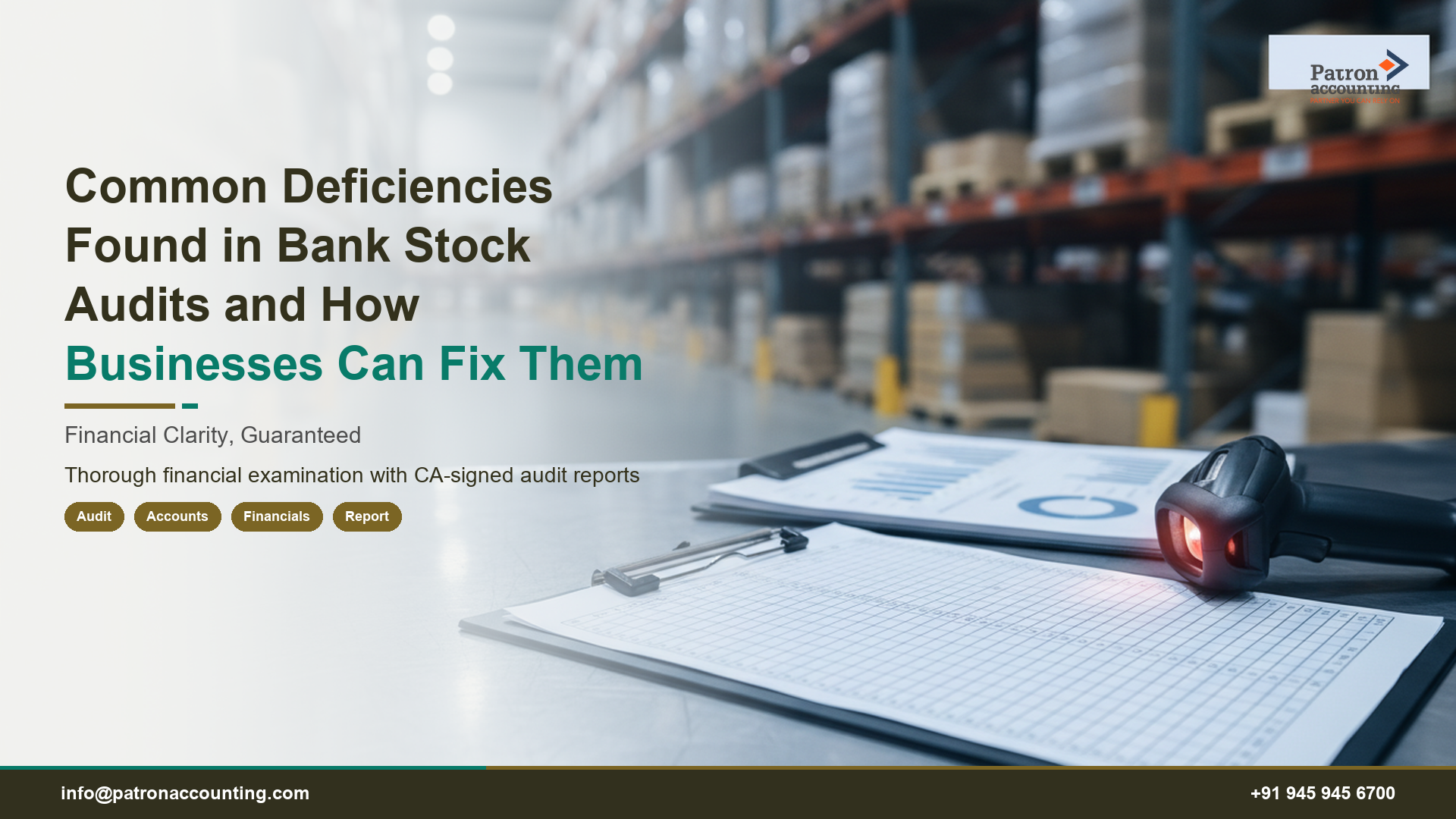 Common Deficiencies Found in Bank Stock Audits and How Businesses Can Fix Them