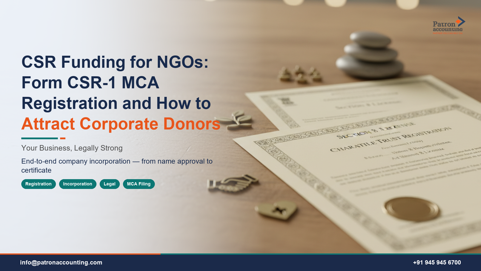 CSR Funding for NGOs: Form CSR-1 MCA Registration and How to Attract Corporate Donors