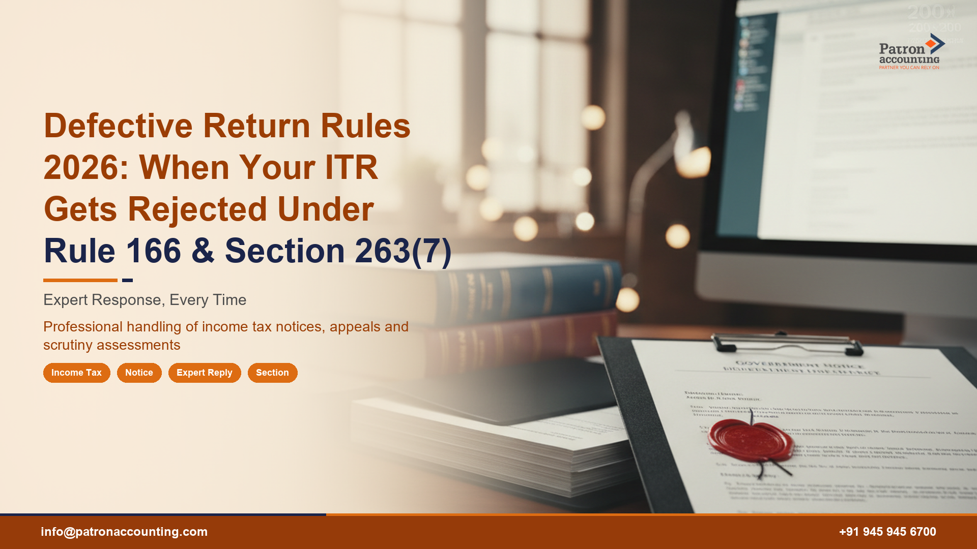 Defective Return Rules 2026: When Your ITR Gets Rejected Under Rule 166 & Section 263(7)