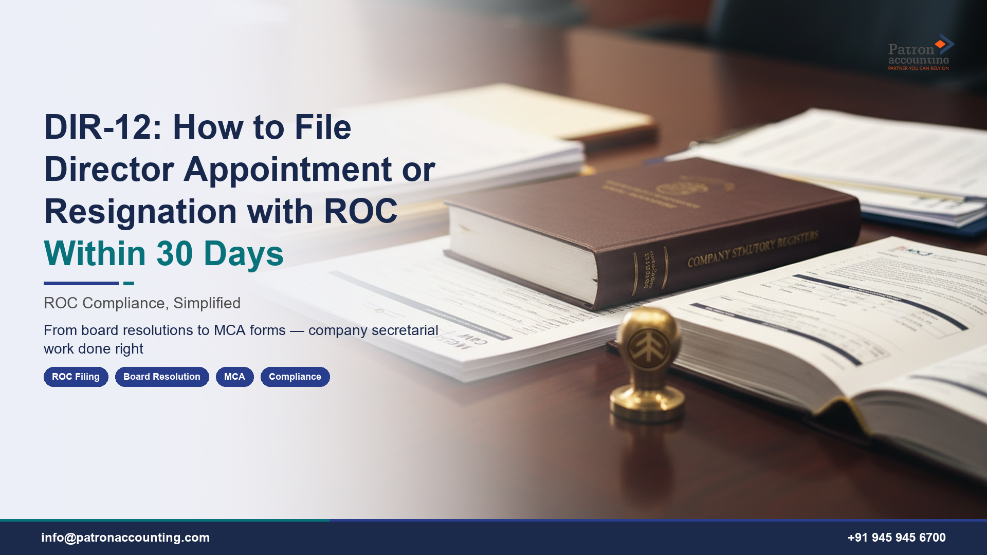 DIR-12: How to File Director Appointment or Resignation with ROC Within 30 Days