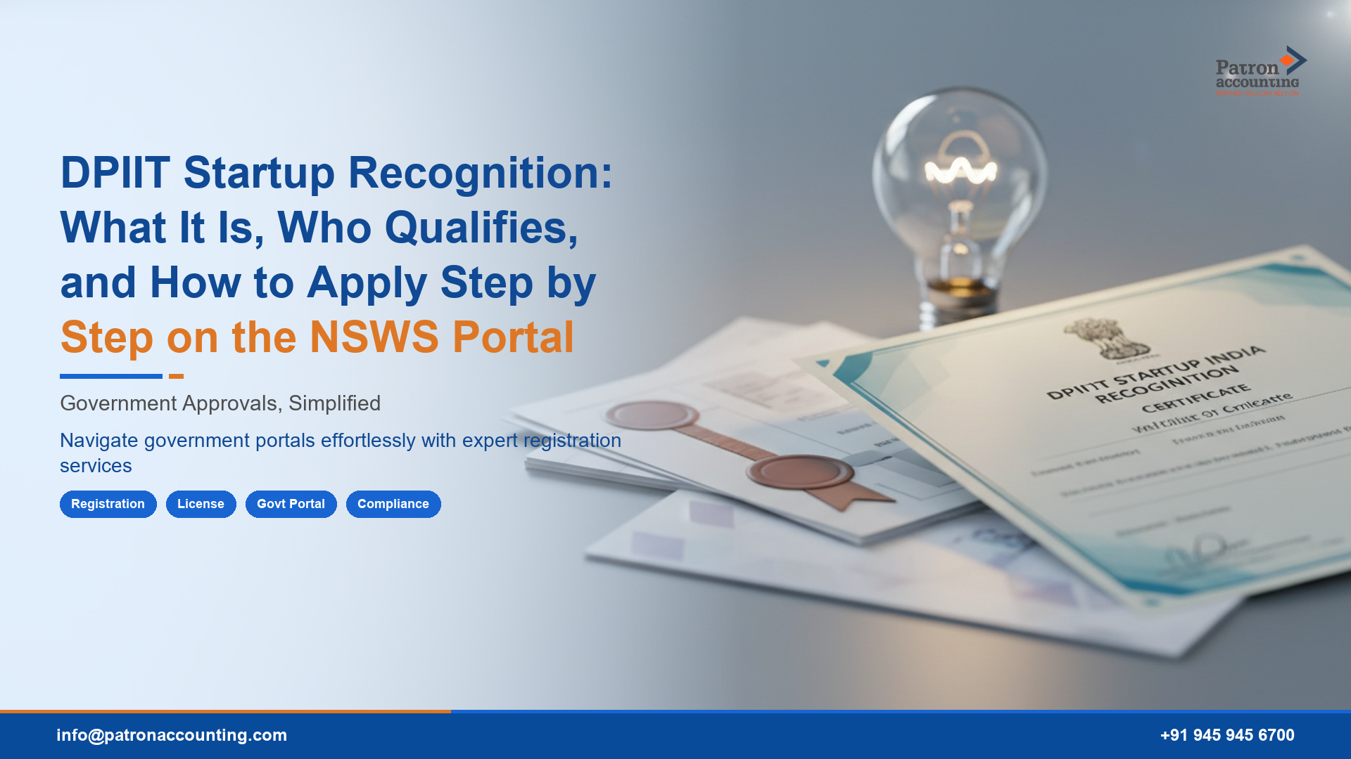 DPIIT Startup Recognition: What It Is, Who Qualifies, and How to Apply Step by Step on the NSWS Portal