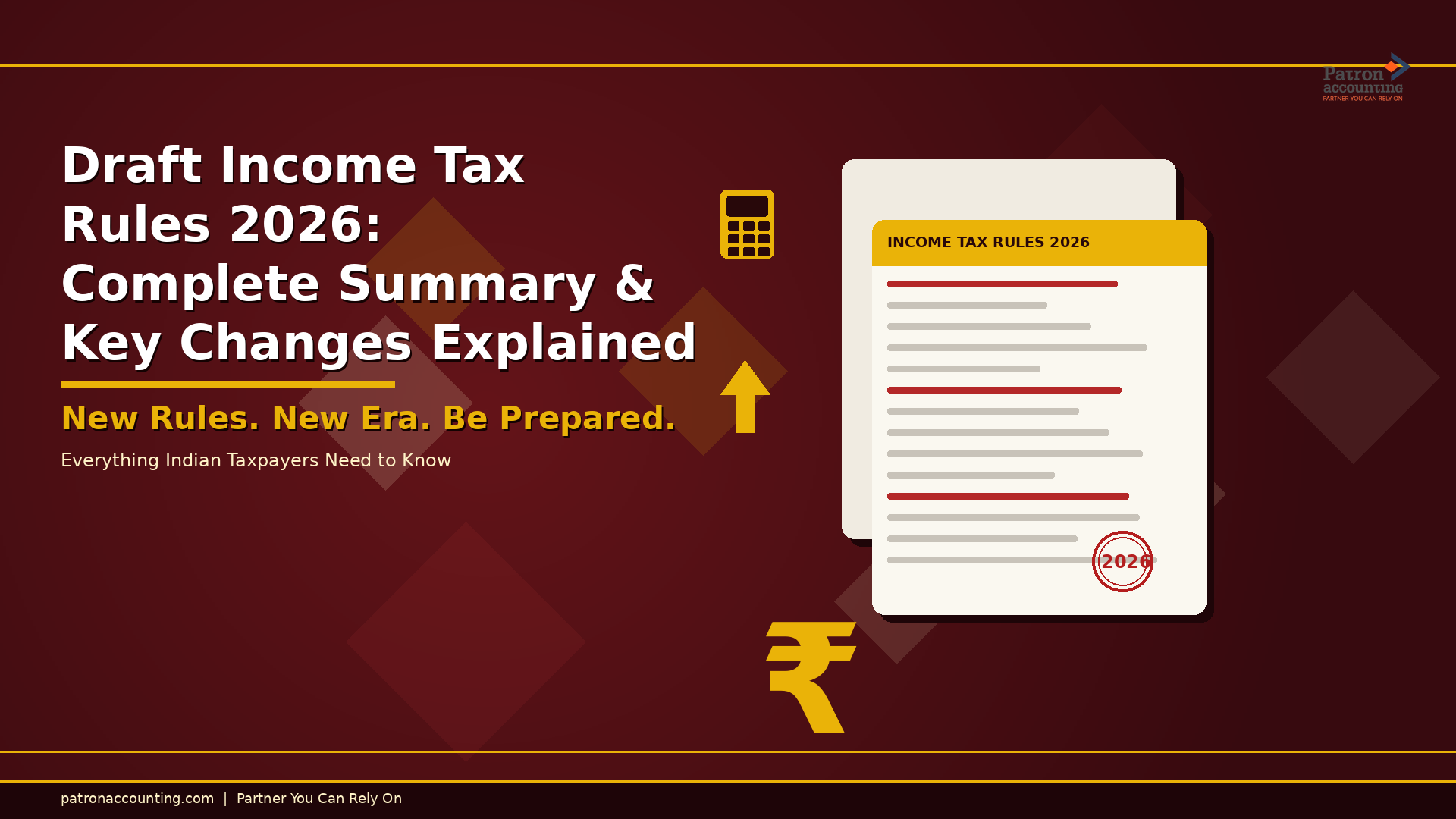 Draft Income Tax Rules 2026: Complete Summary & Key Changes Explained