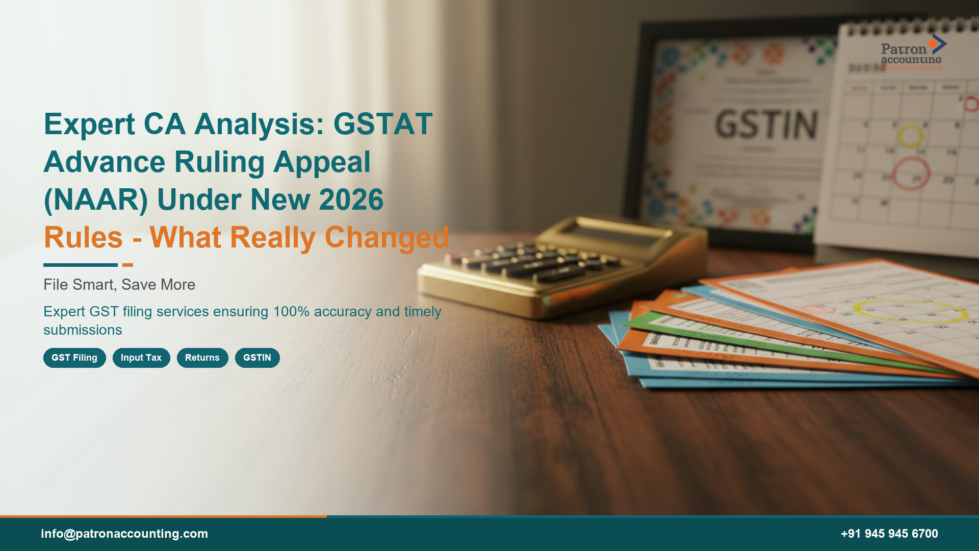 Expert CA Analysis: GSTAT Advance Ruling Appeal (NAAR) Under New 2026 Rules - What Really Changed