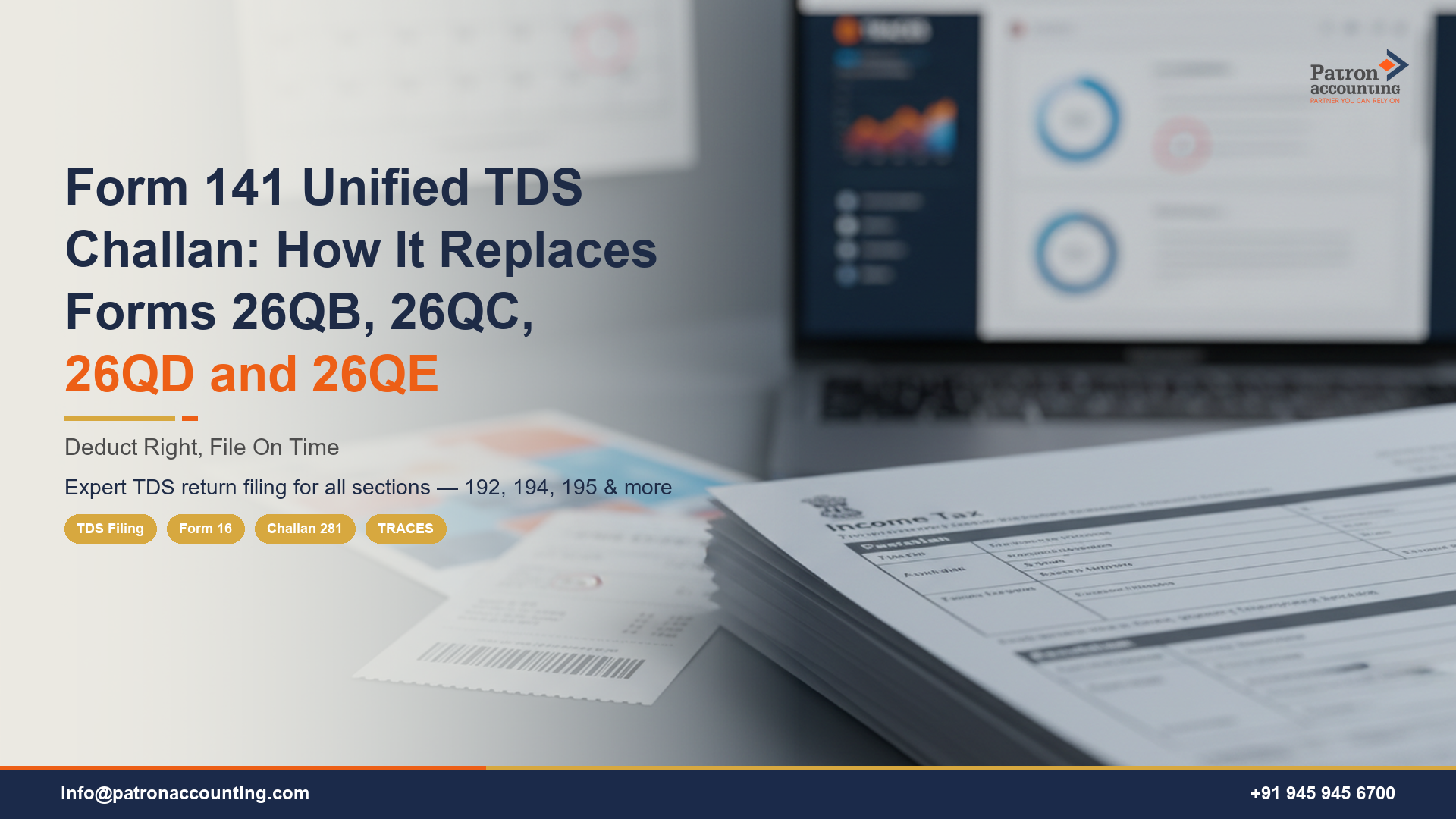 Form 141 Unified TDS Challan: How It Replaces Forms 26QB, 26QC, 26QD and 26QE