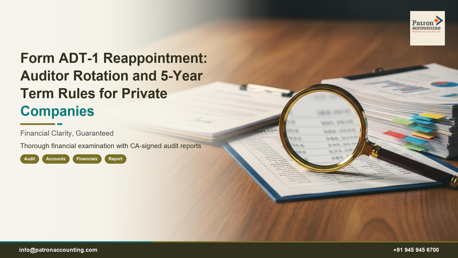 Form ADT-1 Reappointment: Auditor Rotation and 5-Year Term Rules for Private Companies