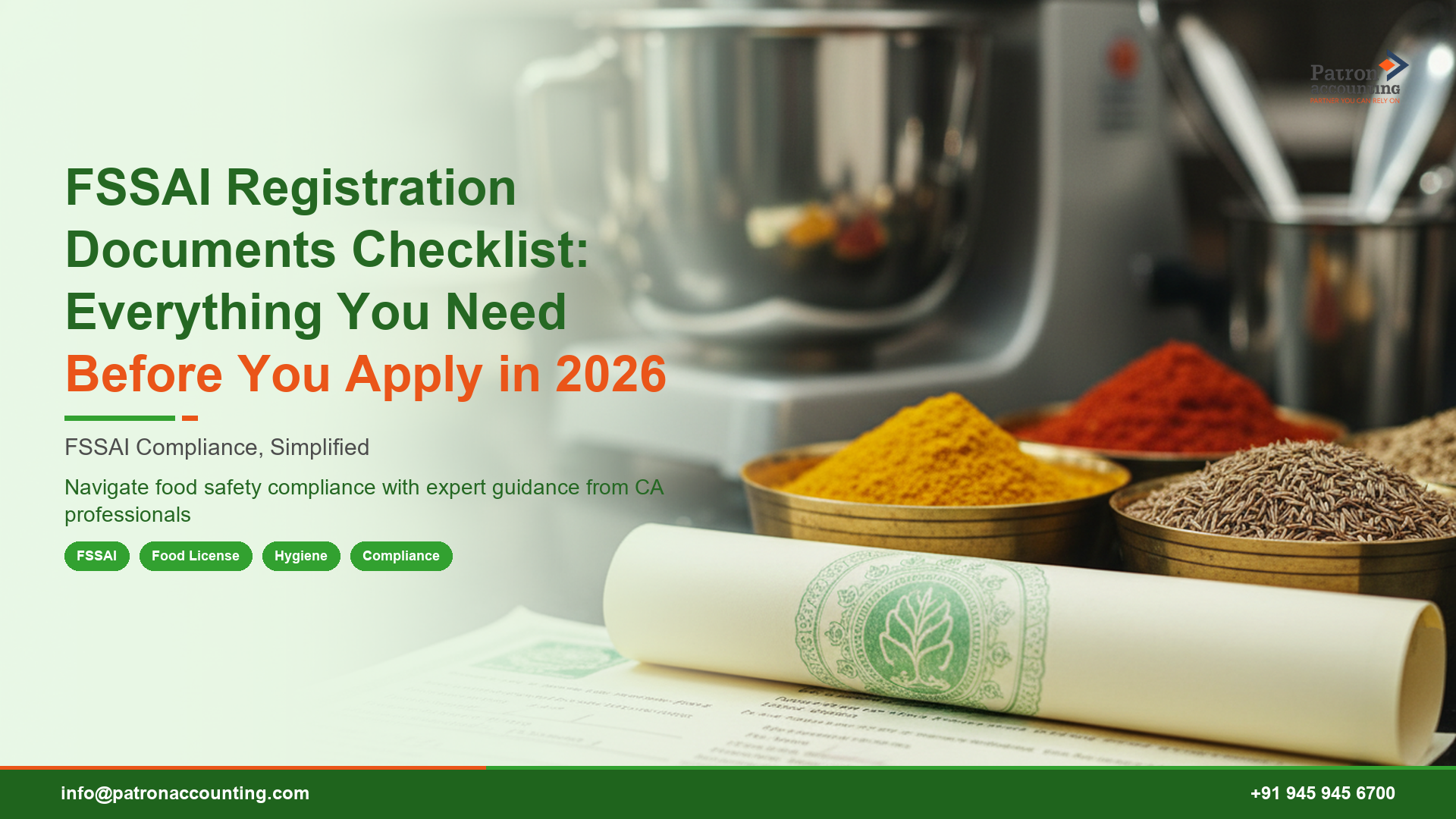 FSSAI Registration Documents Checklist: Everything You Need Before You Apply in 2026