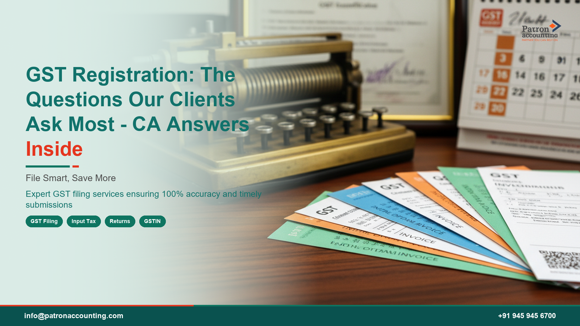 GST Registration: The Questions Our Clients Ask Most - CA Answers Inside