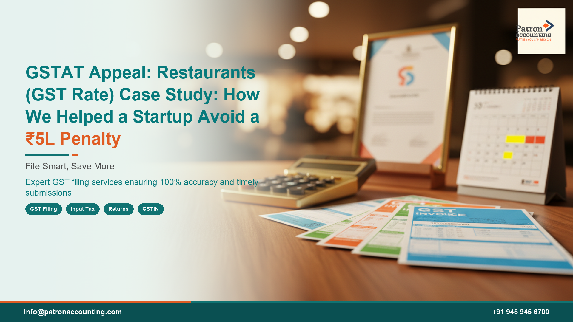 GSTAT Appeal: Restaurants (GST Rate) Case Study: How We Helped a Startup Avoid a ₹5L Penalty
