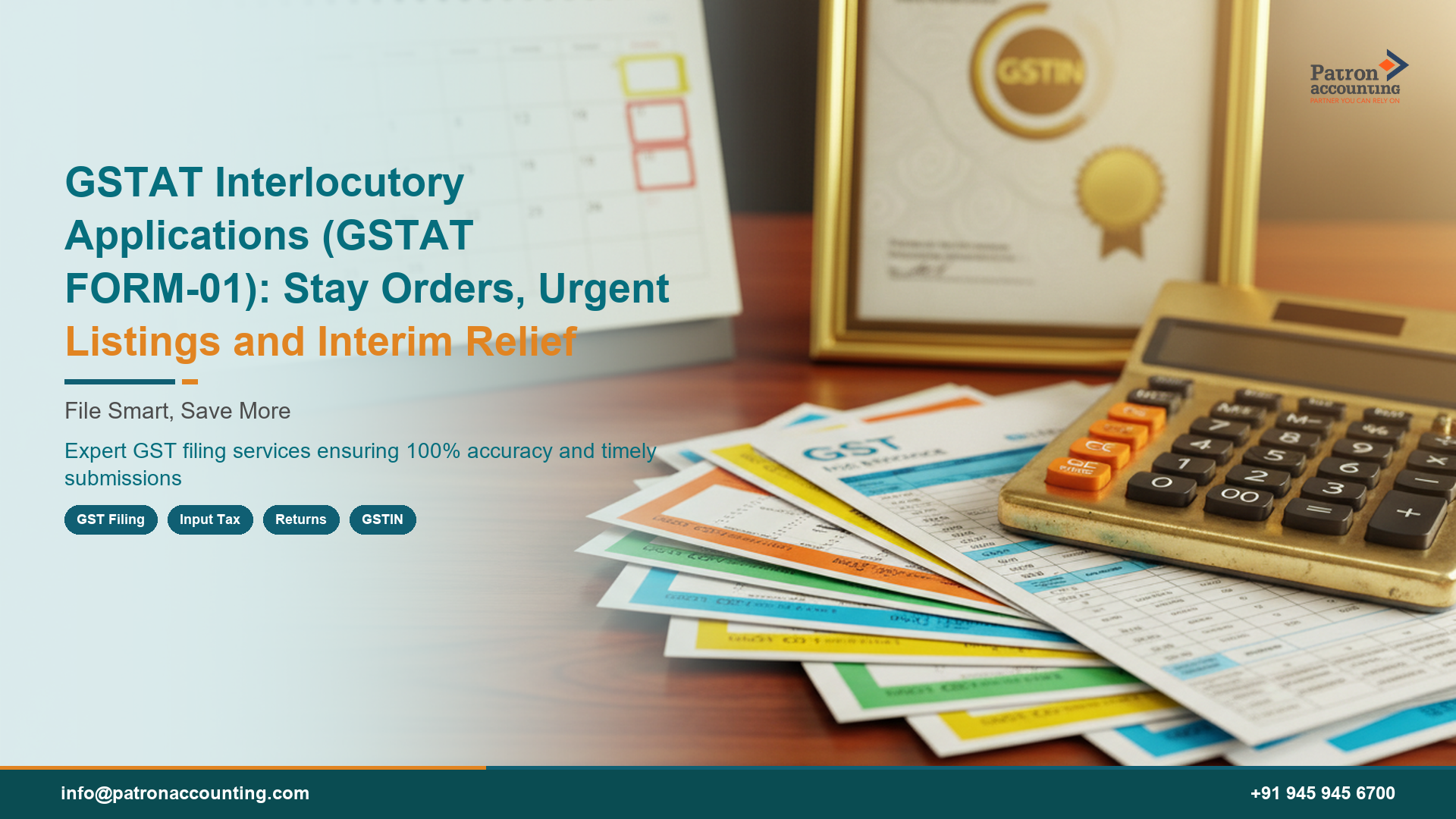 GSTAT Interlocutory Applications (GSTAT FORM-01): Stay Orders, Urgent Listings and Interim Relief