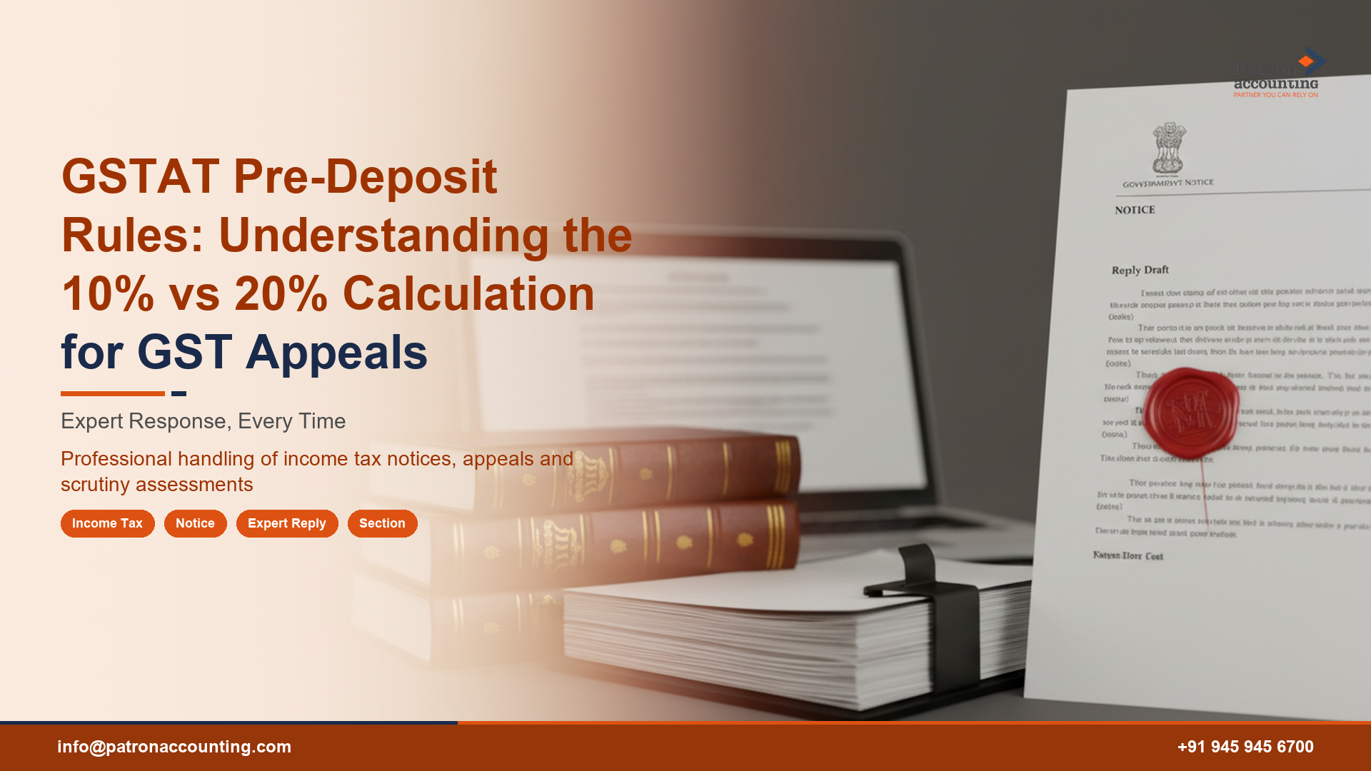GSTAT Pre-Deposit Rules: Understanding the 10% vs 20% Calculation for GST Appeals
