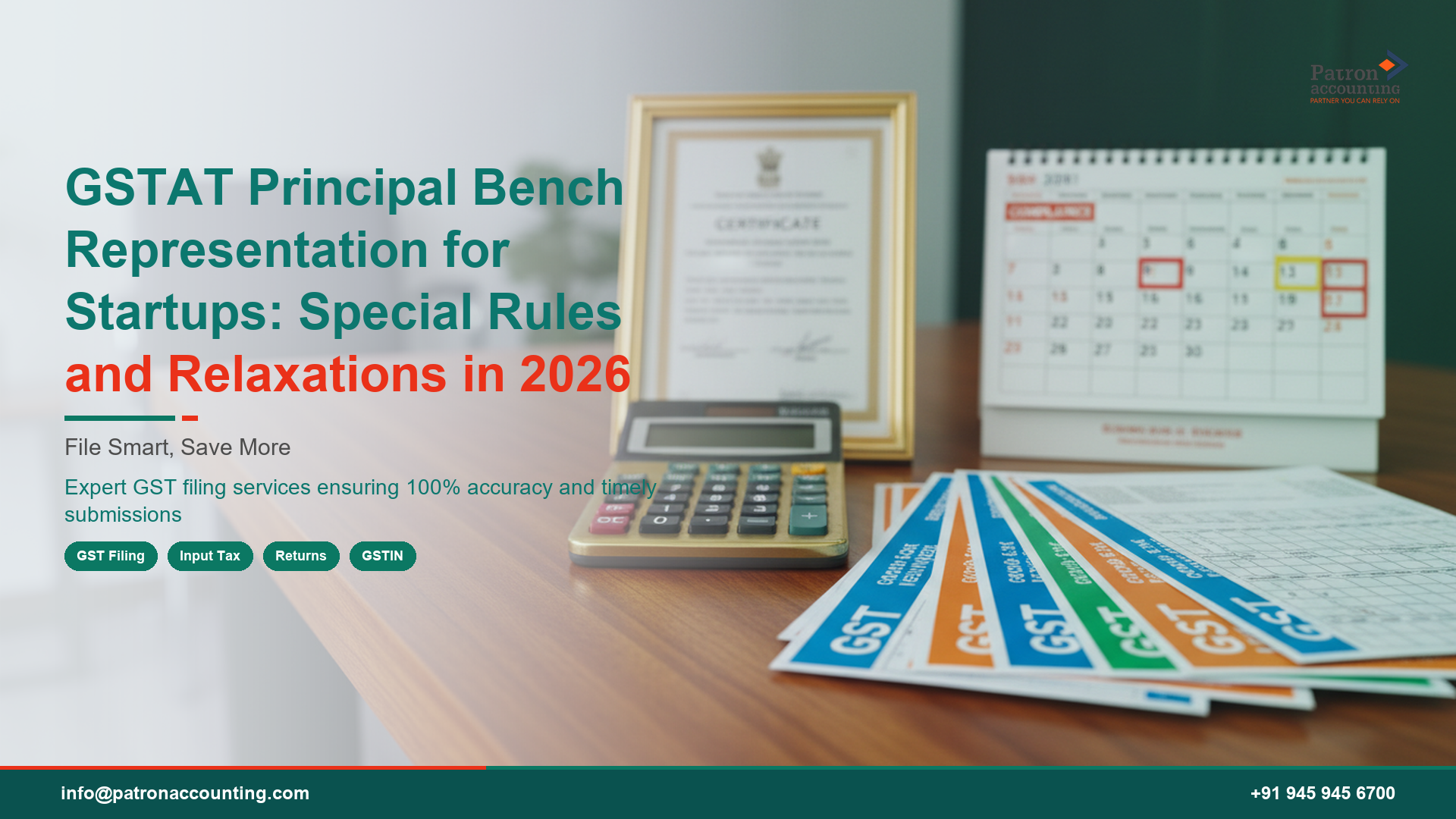 GSTAT Principal Bench Representation for Startups: Special Rules and Relaxations in 2026
