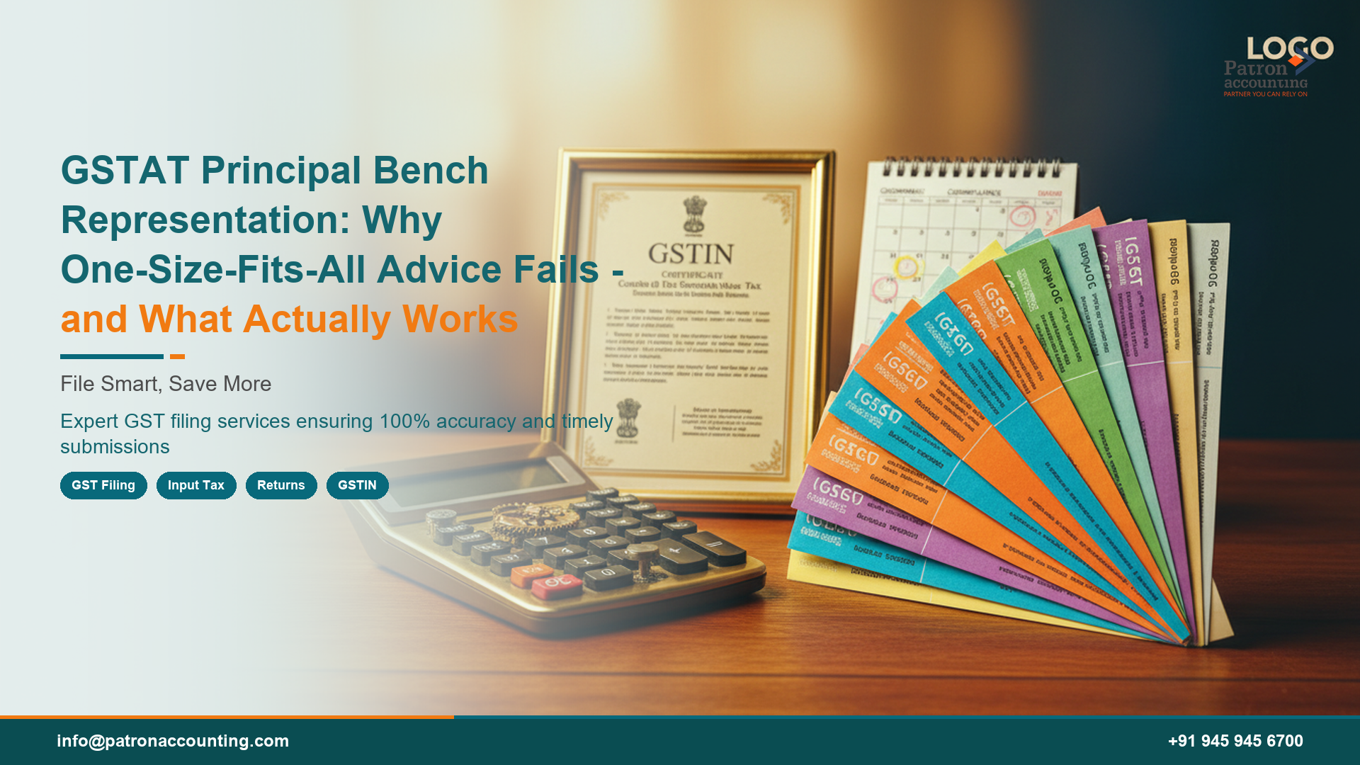 GSTAT Principal Bench Representation: Why One-Size-Fits-All Advice Fails - and What Actually Works