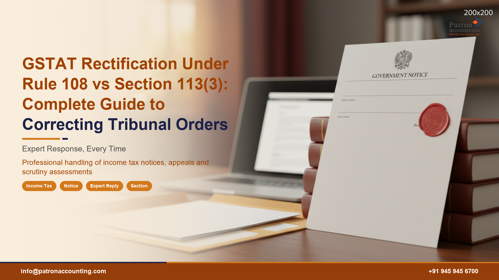 GSTAT Rectification Under Rule 108 vs Section 113(3): Complete Guide to Correcting Tribunal Orders