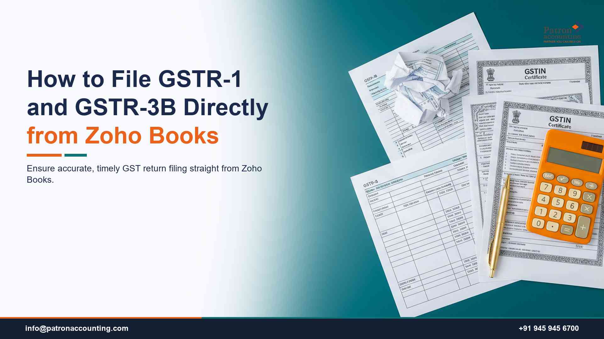 How to File GSTR-1 and GSTR-3B Directly from Zoho Books