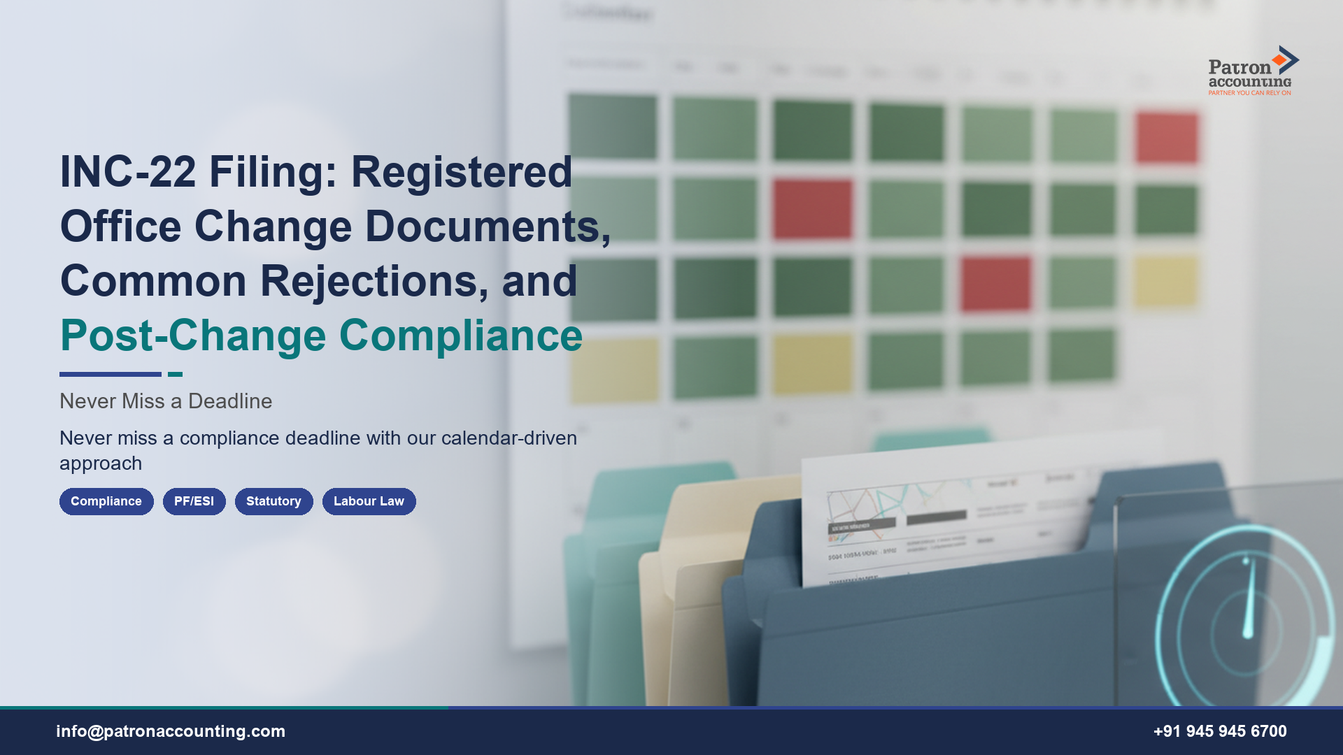 INC-22 Filing: Registered Office Change Documents, Common Rejections, and Post-Change Compliance