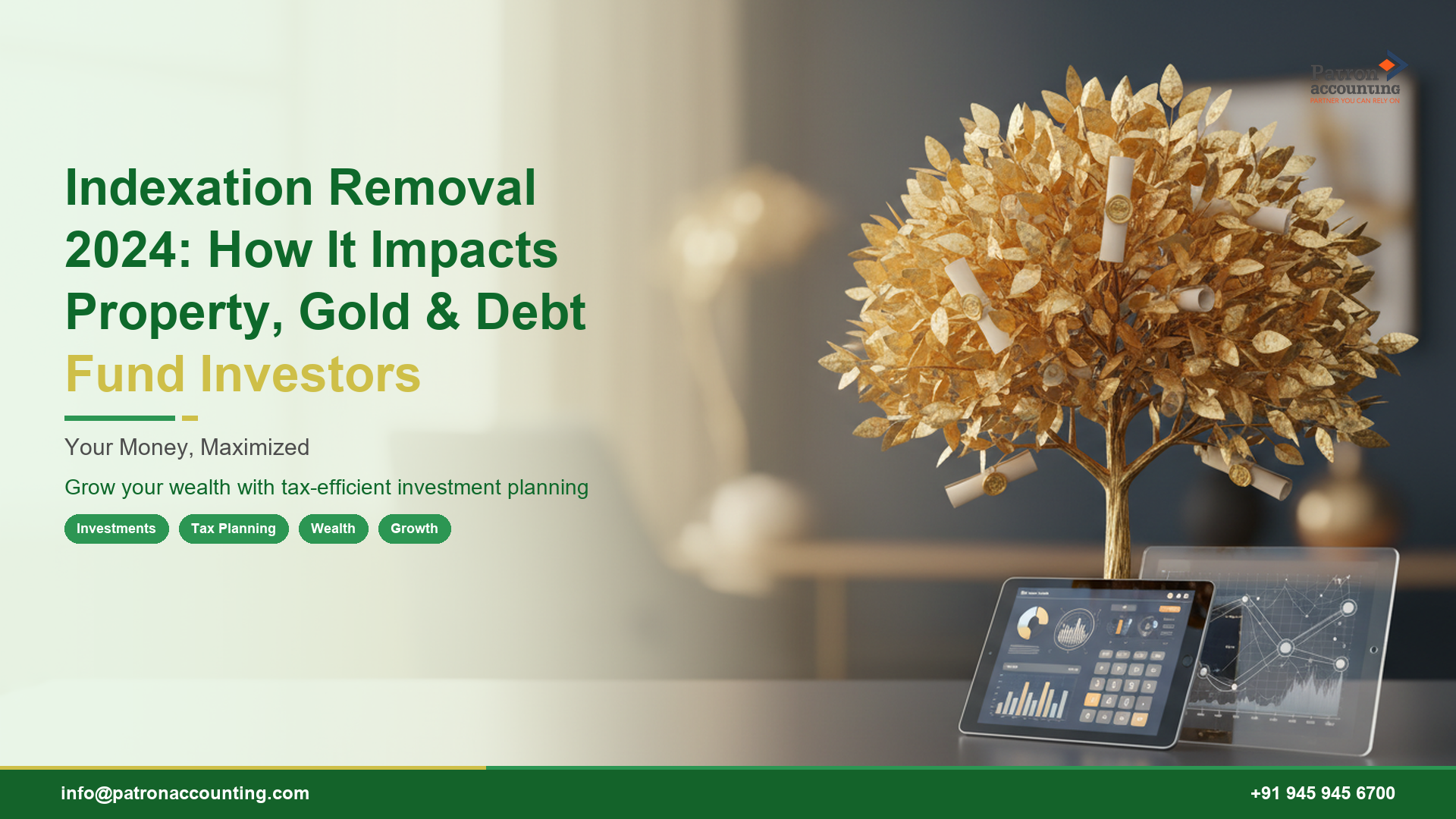 Indexation Removal 2024: How It Impacts Property, Gold & Debt Fund Investors