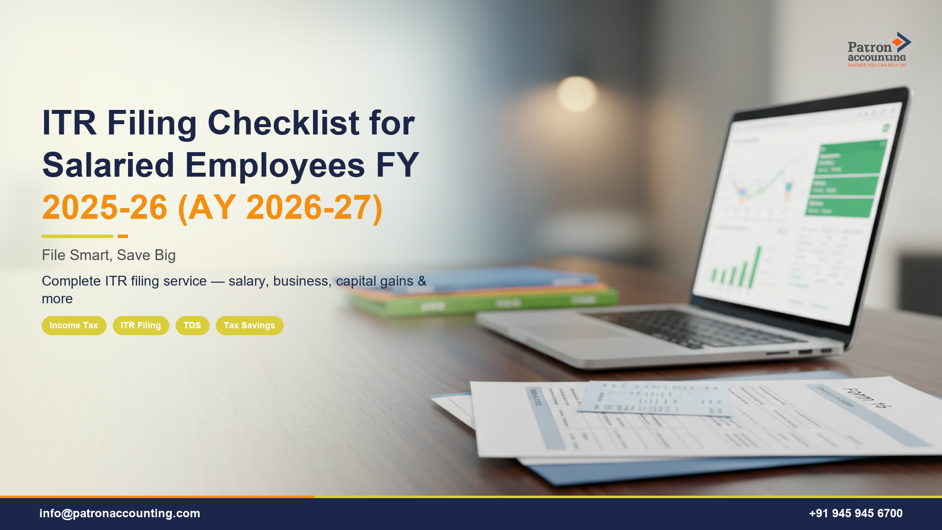 ITR Filing Checklist for Salaried Employees FY 2025-26 (AY 2026-27)