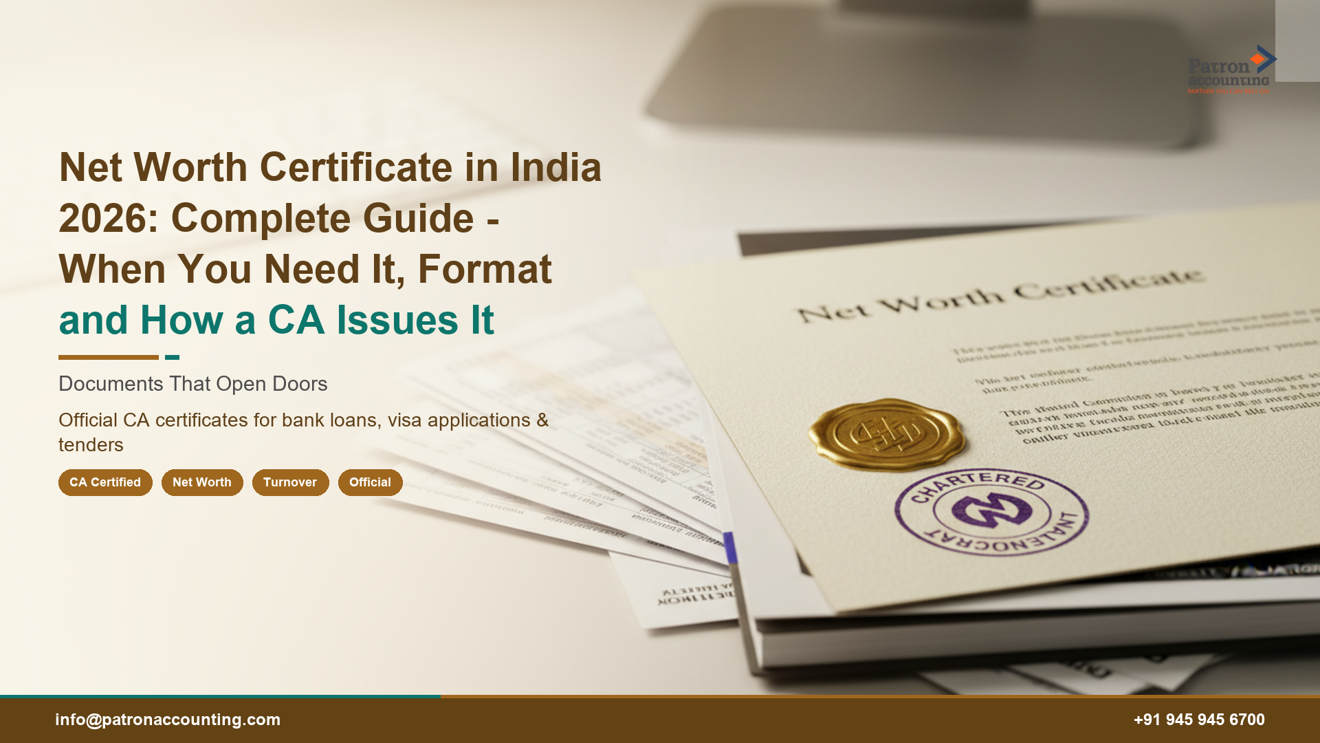 Net Worth Certificate in India 2026: Complete Guide - When You Need It, Format and How a CA Issues It