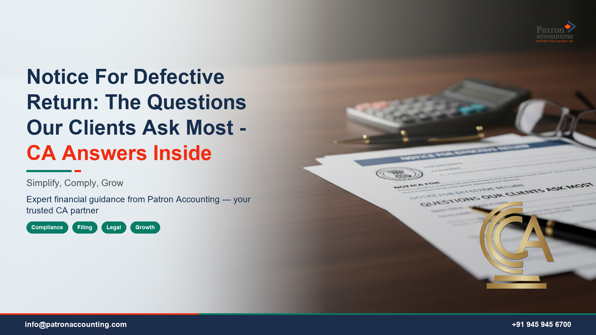 Notice For Defective Return: The Questions Our Clients Ask Most - CA Answers Inside