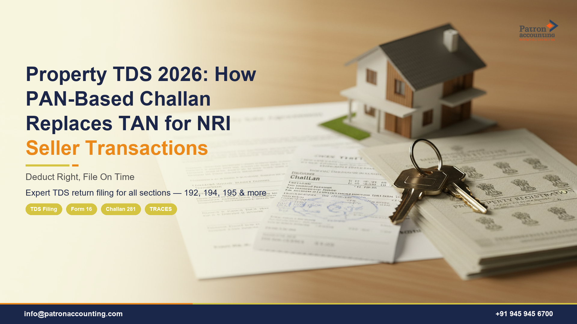 Property TDS 2026: How PAN-Based Challan Replaces TAN for NRI Seller Transactions