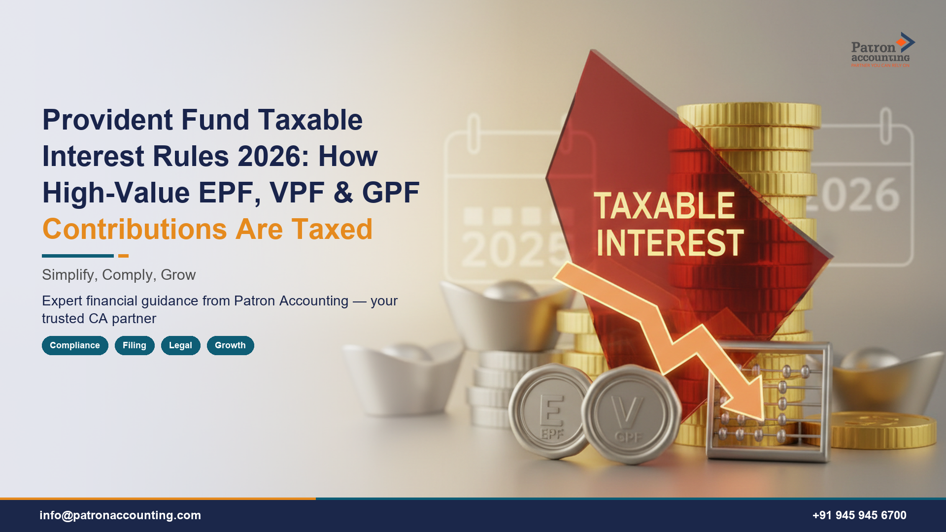 Provident Fund Taxable Interest Rules 2026: How High-Value EPF, VPF & GPF Contributions Are Taxed