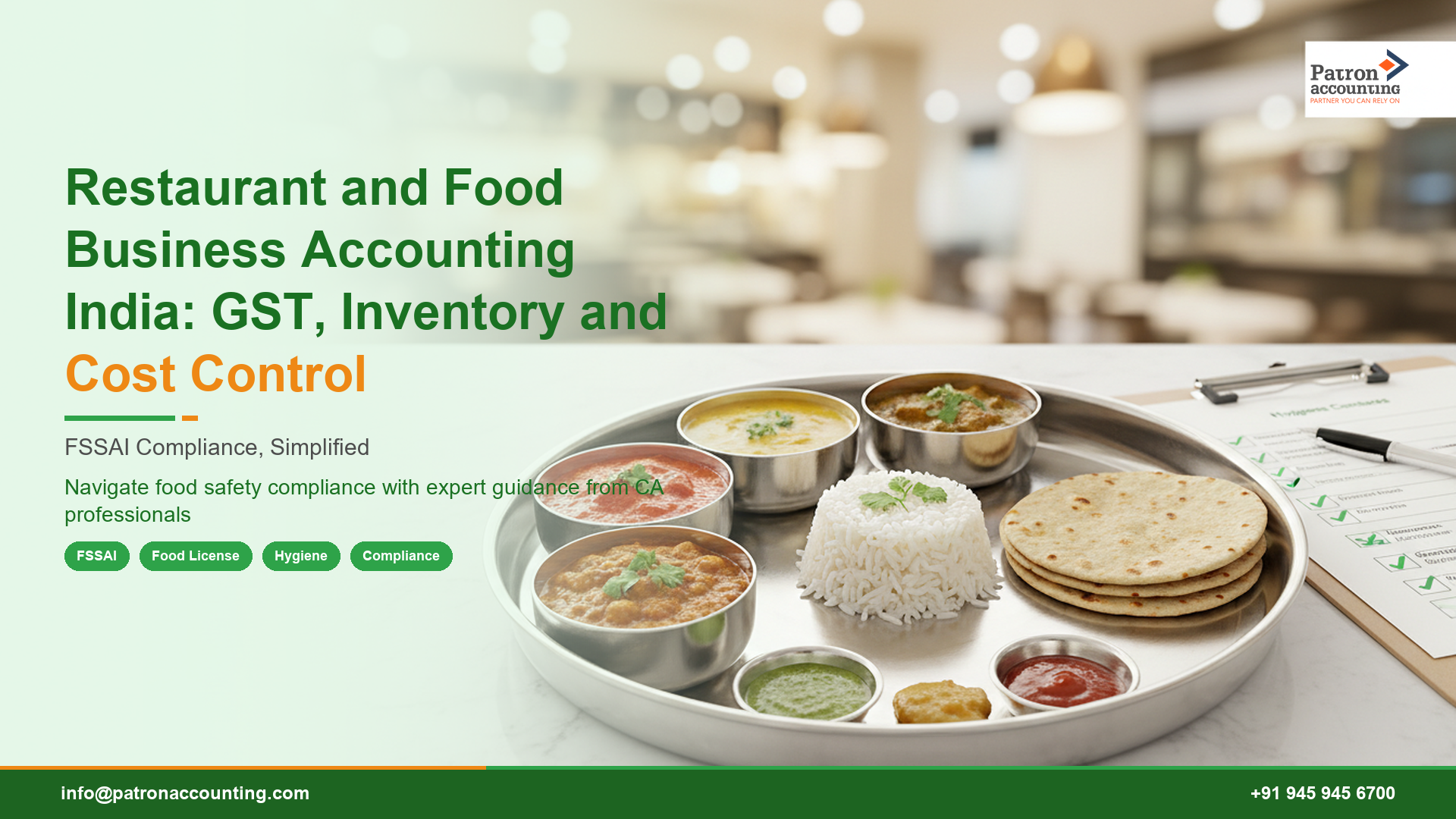 Restaurant and Food Business Accounting India: GST, Inventory and Cost Control