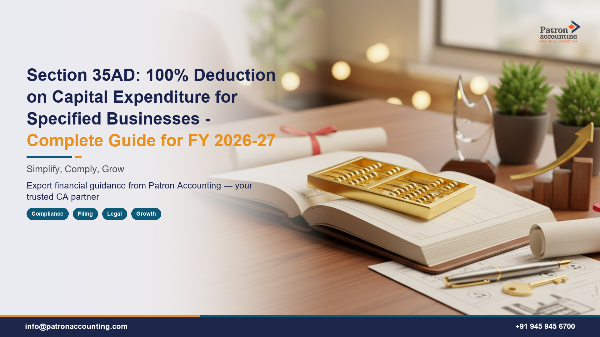 Section 35AD: 100% Deduction on Capital Expenditure for Specified Businesses - Complete Guide for FY 2026-27