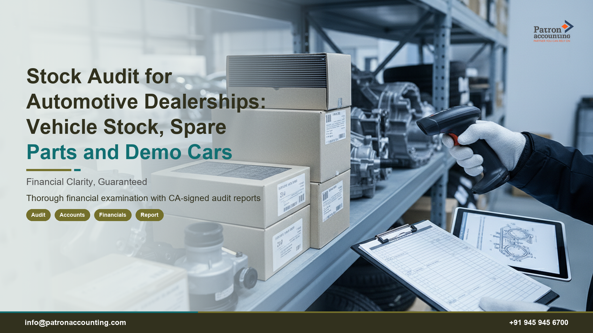 Stock Audit for Automotive Dealerships: Vehicle Stock, Spare Parts and Demo Cars