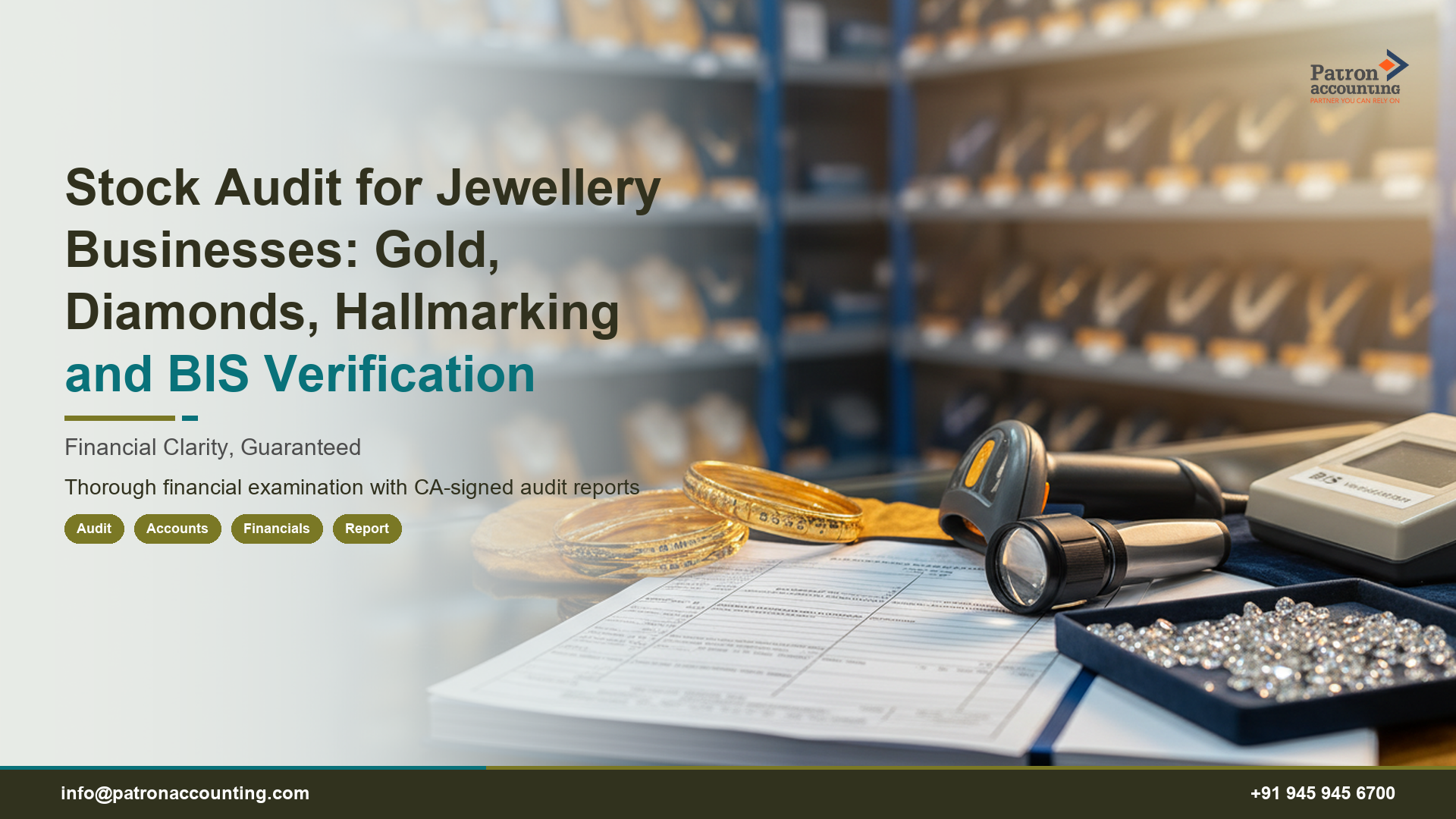 Stock Audit for Jewellery Businesses: Gold, Diamonds, Hallmarking and BIS Verification