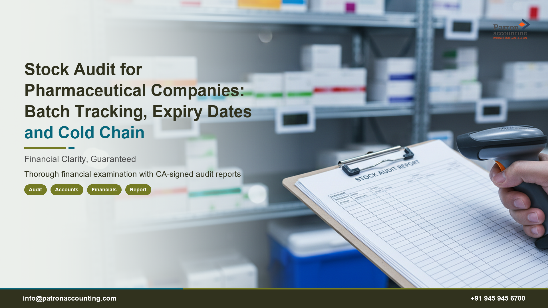 Stock Audit for Pharmaceutical Companies: Batch Tracking, Expiry Dates and Cold Chain