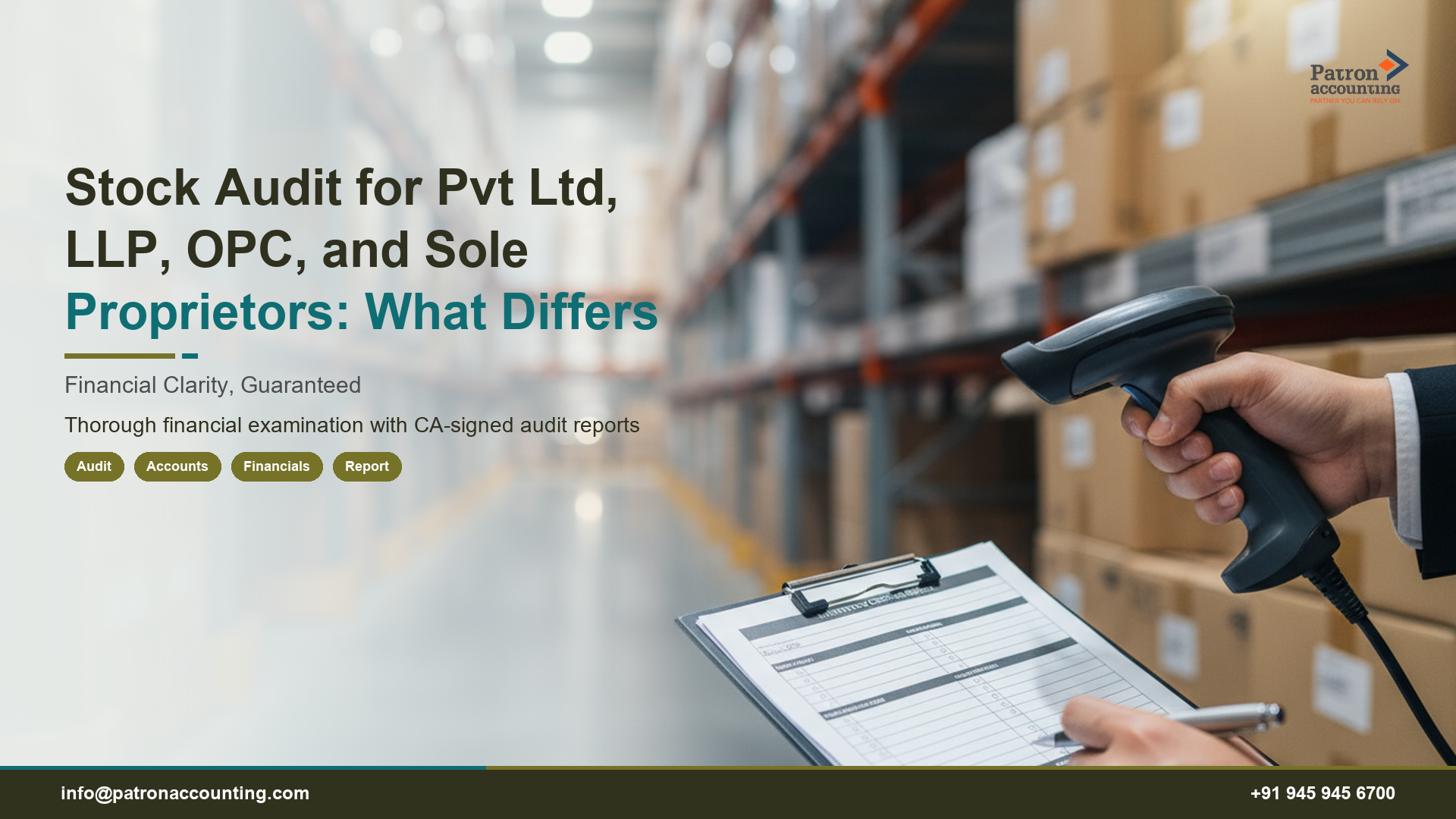 Stock Audit for Pvt Ltd, LLP, OPC, and Sole Proprietors: What Differs