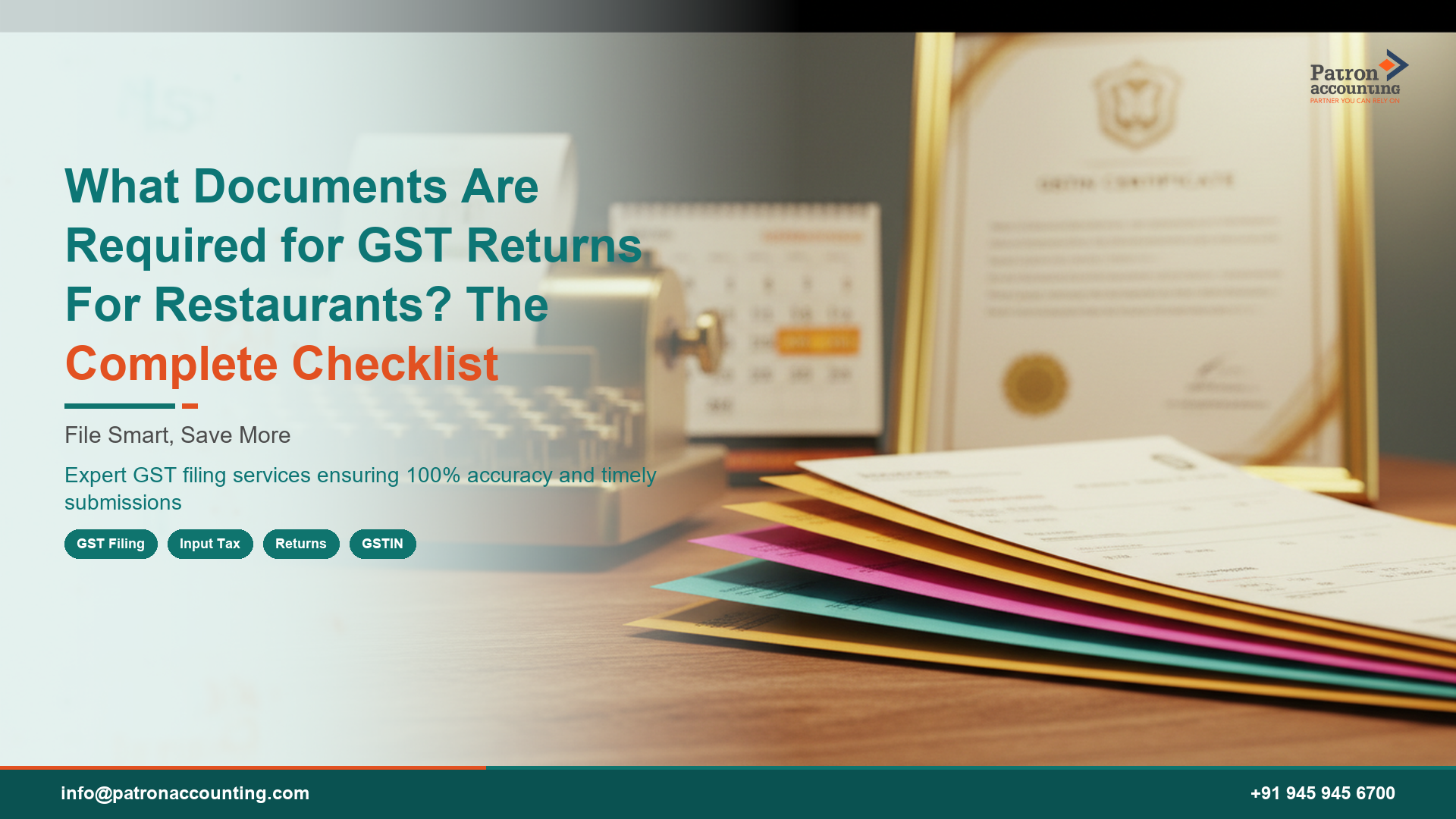 What Documents Are Required for GST Returns For Restaurants? The Complete Checklist