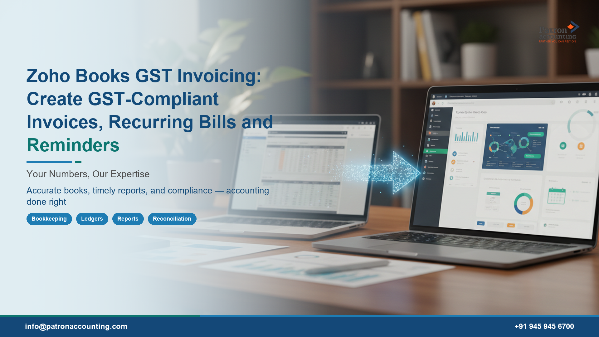 Zoho Books GST Invoicing: Create GST-Compliant Invoices, Recurring Bills and Reminders