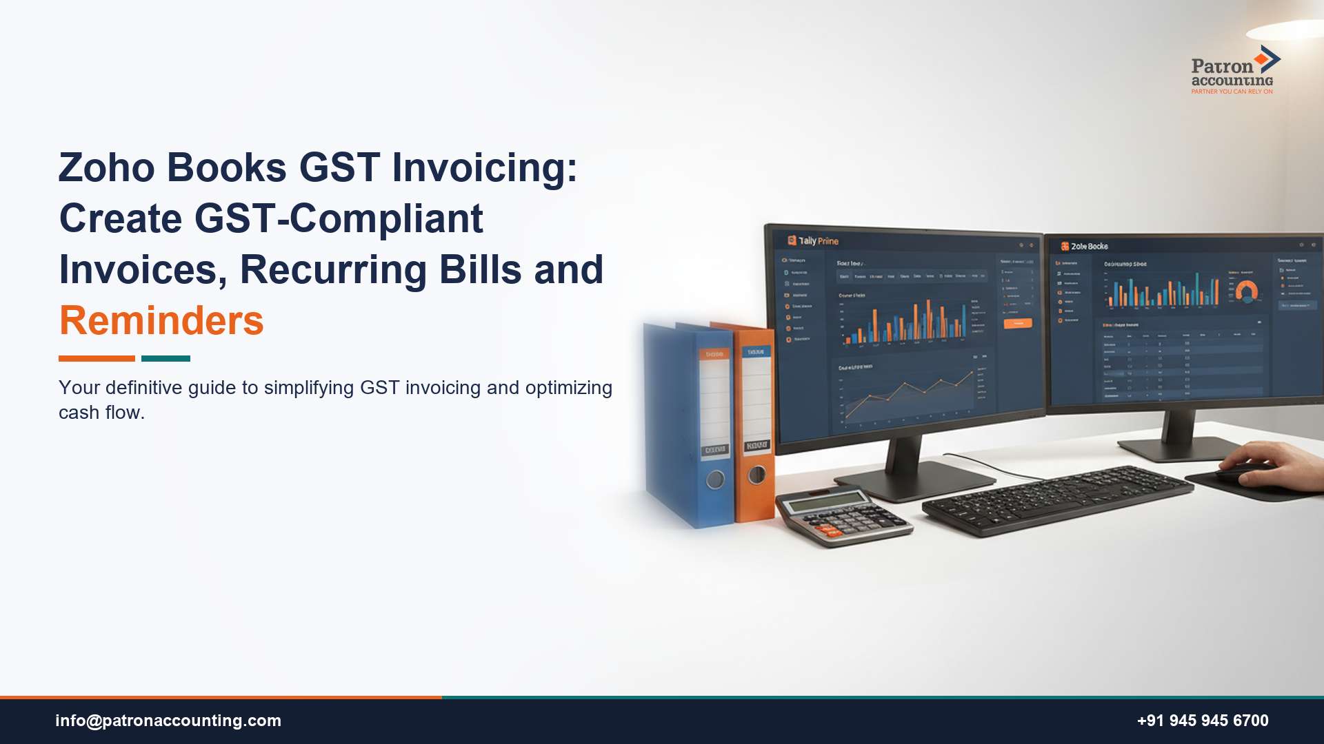 Zoho Books GST Invoicing: Create GST-Compliant Invoices, Recurring Bills and Reminders